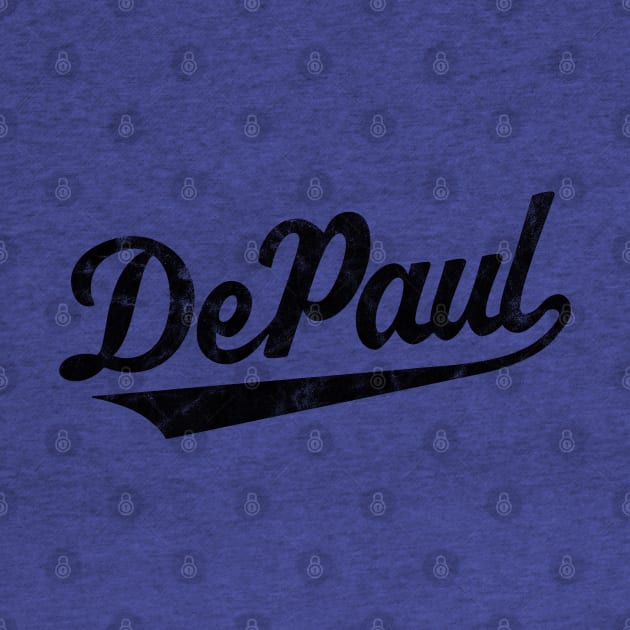 Retro Vintage DePaul script design by MalmoDesigns